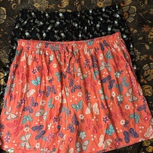 Floral and Butterfly Print Shorts drinks 2 pair set
